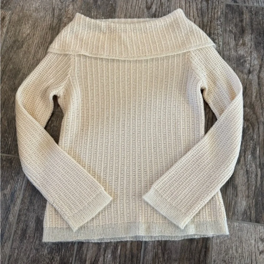 Ann Taylor Cream Cowl Neck Sweater